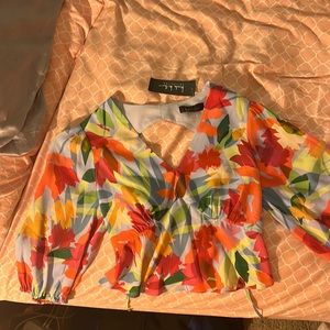 Nicole Miller Collection Oasis Silk Blouse. Size Small. New with tags